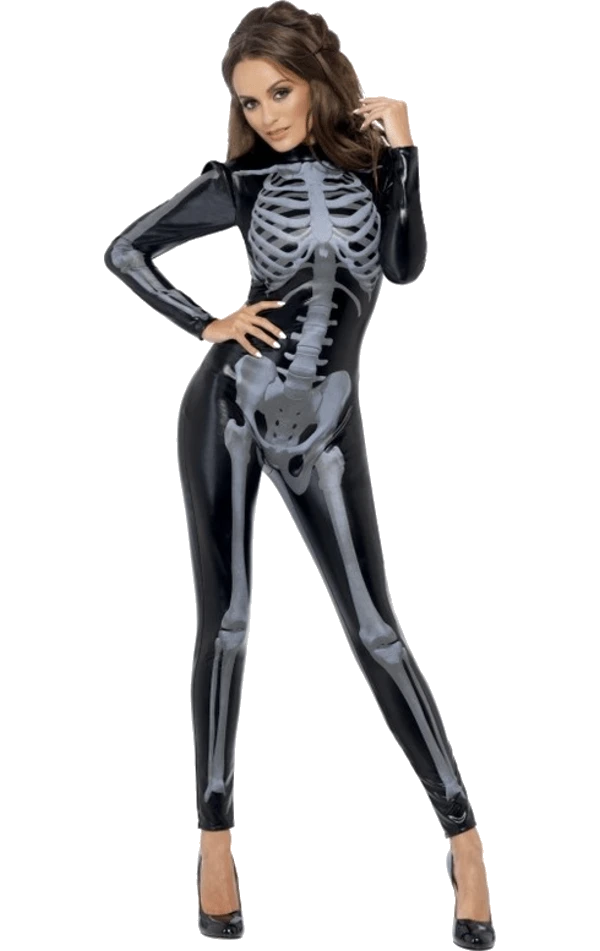 Smiffys Ladies Sexy Halloween Skeleton Costume 3 Smiffys Ladies Sexy Halloween Skeleton Costume