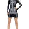 Smiffys Halloween Miss X-Ray Skeleton Costume