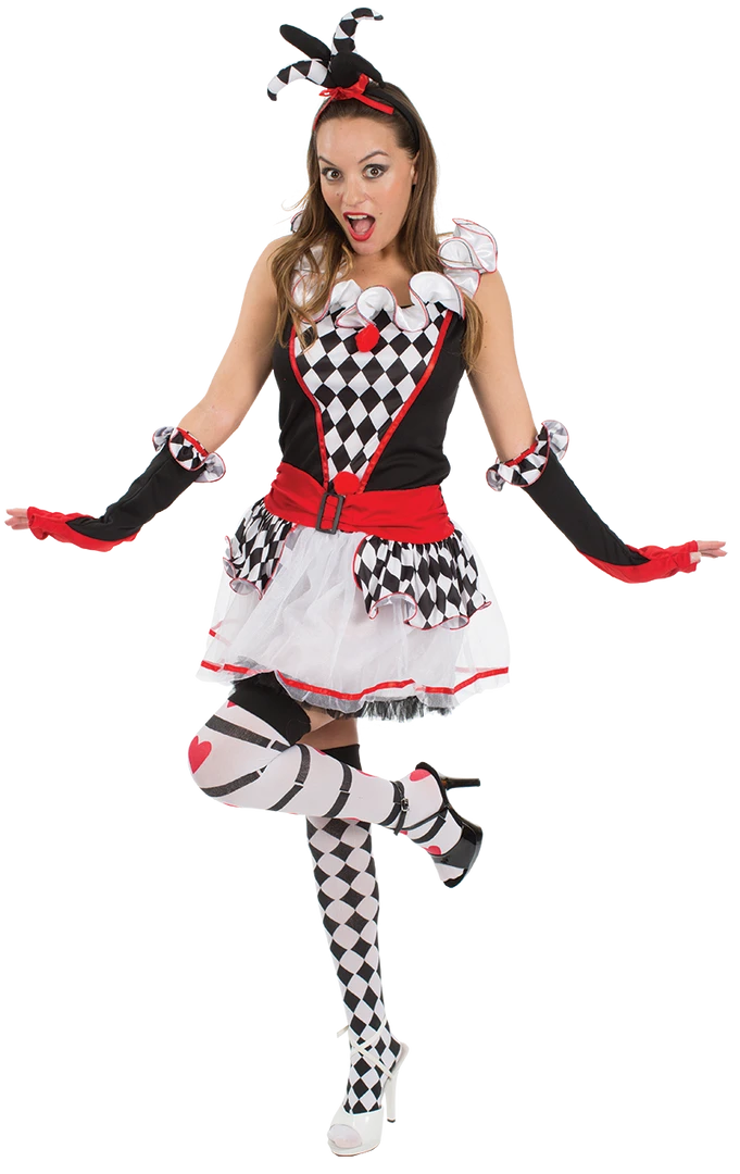 Orion Costumes Circus Ladies Harlequin Jester Costume 3 Orion Costumes Circus Ladies Harlequin Jester Costume