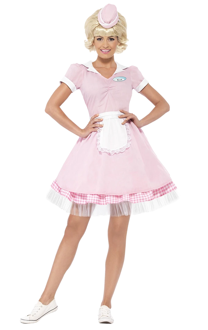 Smiffys 50s Diner Girl Costume 3 Smiffys 50s Diner Girl Costume