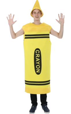 Orion Costumes Crayons Adult Yellow Crayon Costume