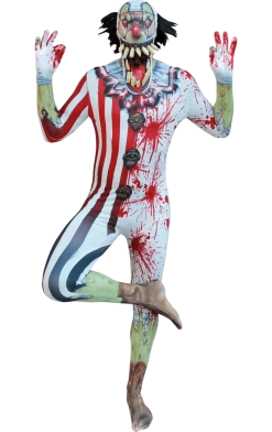 Body Republic Adult Jaw Drop Clown Morphsuit Circus