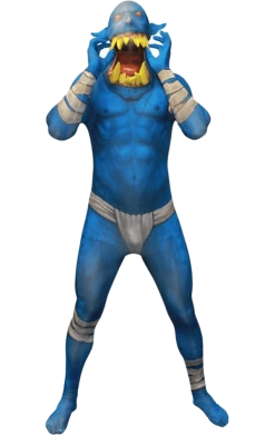 Body Republic Book Characters Orc Jaw Drop Blue Morphsuit