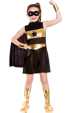 Wicked Costumes Girls Black Superhero Costume Superheroes