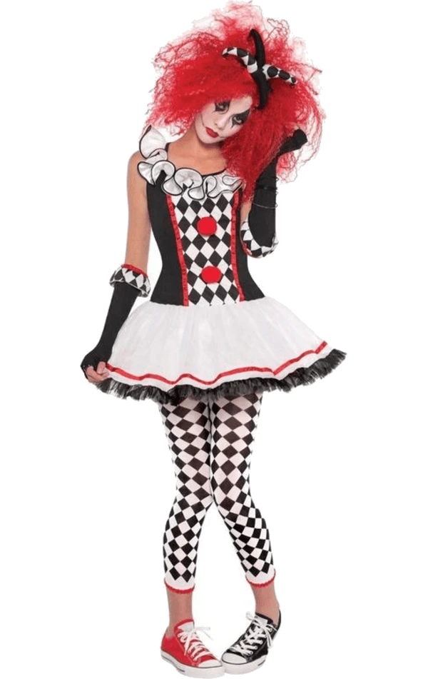 Amscan Teen Harlequin Jester Costume Circus 3 Amscan Teen Harlequin Jester Costume Circus