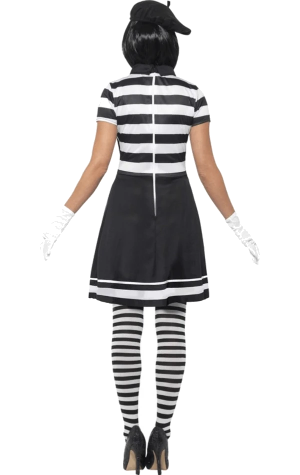 Smiffys Womens Mime Artist Costume 5 Smiffys Womens Mime Artist Costume