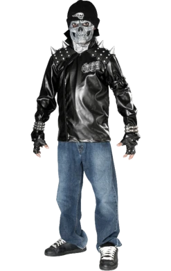 Rubies Halloween Kids Death Skull Biker Costume