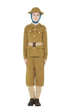 Smiffys Kids WW1 Soldier Army Costume Book Characters