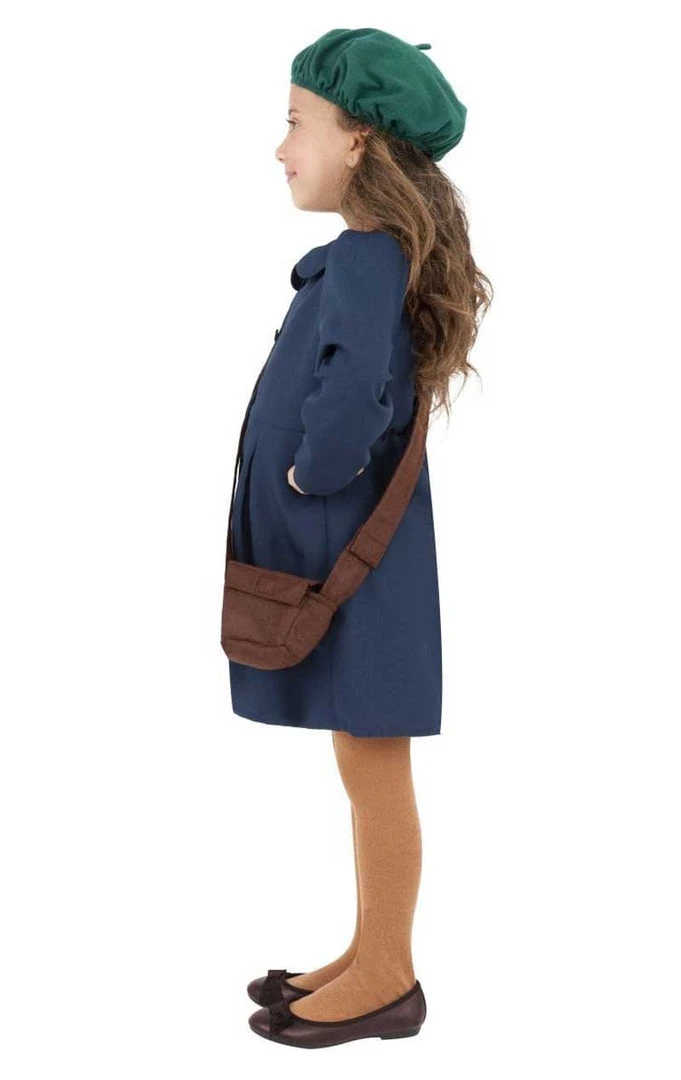 Smiffys Kids WW2 Evacuee Girl Costume 4 Smiffys Kids WW2 Evacuee Girl Costume