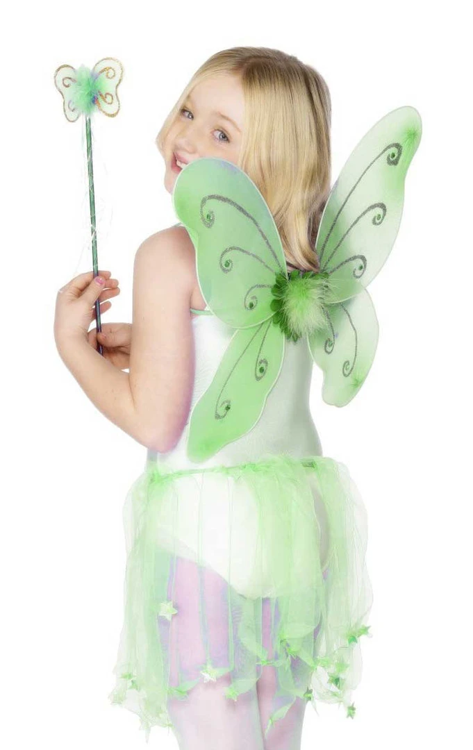 Smiffys Fairies Green Butterfly Wings And Wand 3 Smiffys Fairies Green Butterfly Wings And Wand