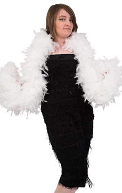 Generic White Feather Boa Accessory