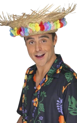 Smiffys Hawaiian Straw Hat Accessory