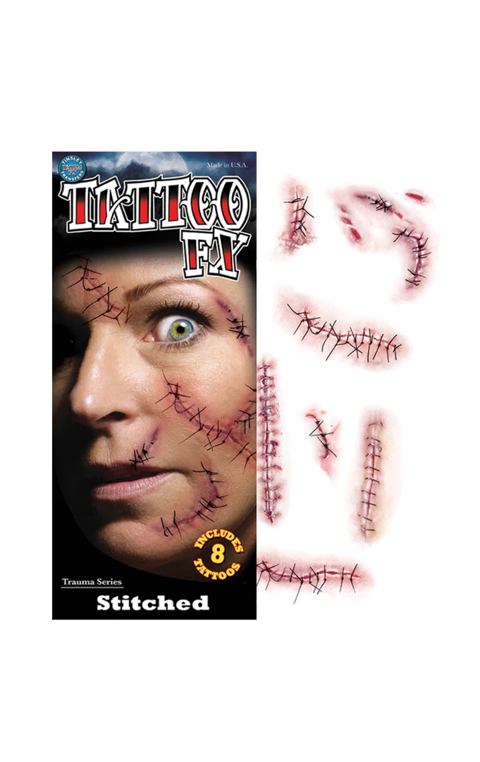 Tinsley Transfers Stitched Up Temporary Tattoos Halloween 3 Tinsley Transfers Stitched Up Temporary Tattoos Halloween