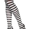 Smiffys Black & White Striped Stockings Clowns