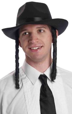 Forum Novelties Rabbi Hat With Payes Accessory Religion