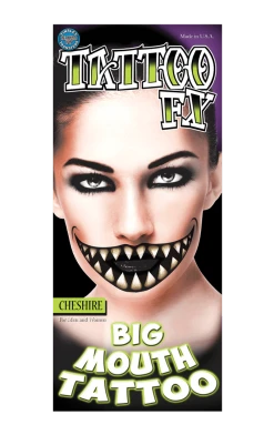 Tinsley Transfers Cheshire Big Mouth Tattoo Clowns