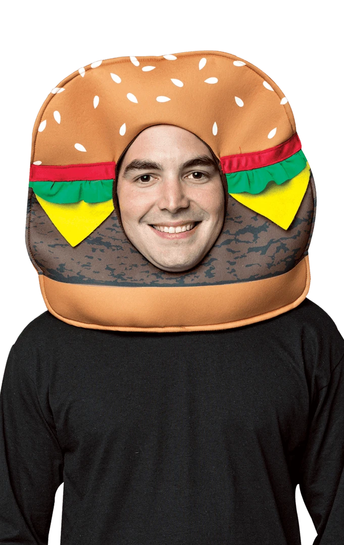 Rasta Imposta Food & Drink Burger Headpiece Accessory 3 Rasta Imposta Food & Drink Burger Headpiece Accessory
