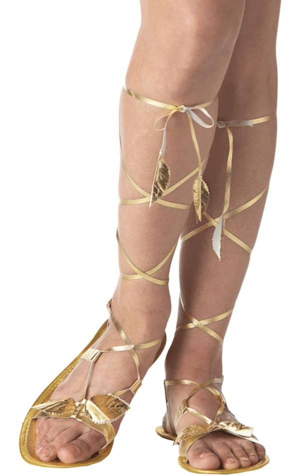 California Costumes Roman Golden Goddess Sandals Greek & Roman 3 California Costumes Roman Golden Goddess Sandals Greek & Roman