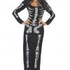 Smiffys Womens Skeleton Maxi Dress Costume Costumes Under £20