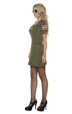 Smiffys Womens Top Gun Costume Military