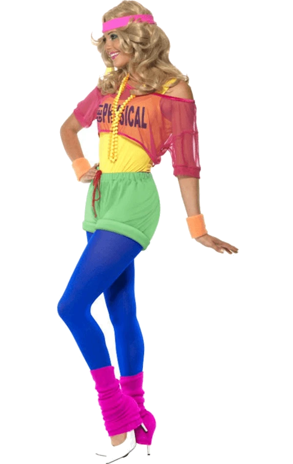 Smiffys Womens Let's Get Physical Costume 4 Smiffys Womens Let's Get Physical Costume