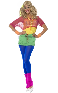 Smiffys Womens Let's Get Physical Costume