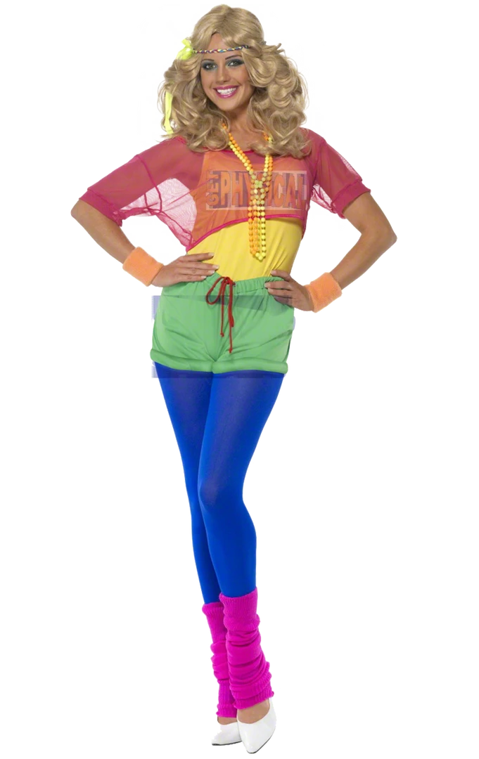 Smiffys Womens Let's Get Physical Costume 3 Smiffys Womens Let's Get Physical Costume