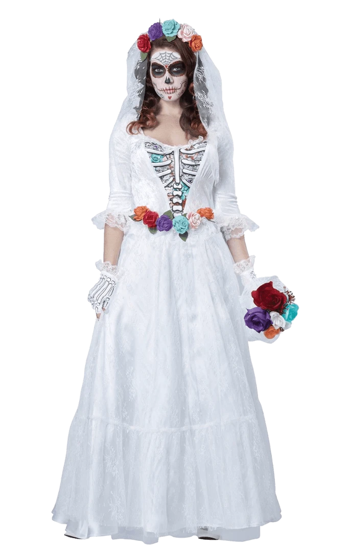 California Costumes Mexican Womens Day Of The Dead Bride Costume 3 California Costumes Mexican Womens Day Of The Dead Bride Costume