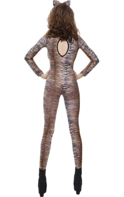Smiffys Animals Tiger Print Bodysuit Costume