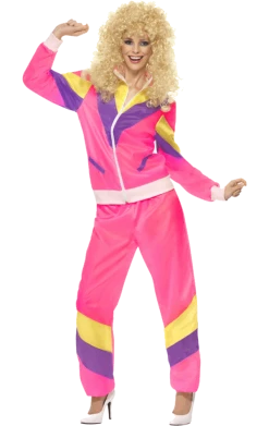 Smiffys Womens 80s Retro Shellsuit Costume Novelty