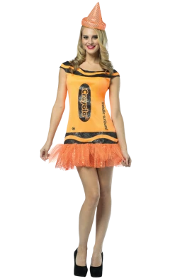 Rasta Imposta Ladies Sunburst Orange Crayola Crayon Costume Crayons