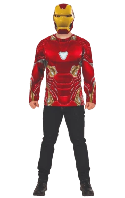 Rubies Adult Iron Man Top & Facepiece Cosplay & Comic Con