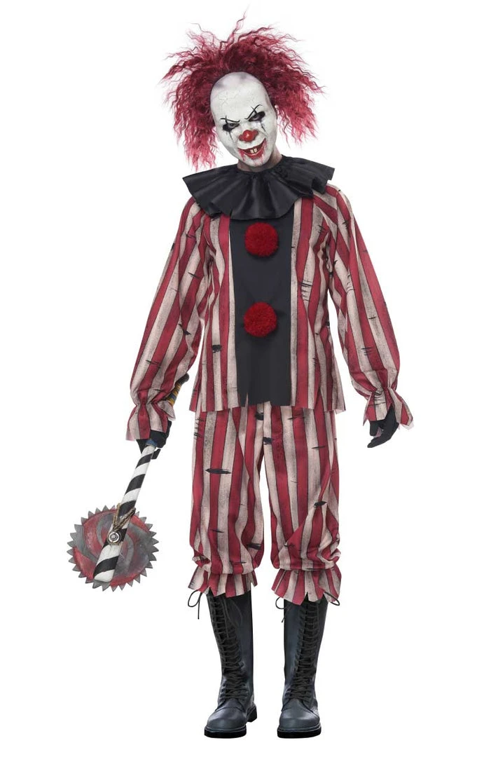 California Costumes Mens Plus Size Nightmare Clown Costume 3 California Costumes Mens Plus Size Nightmare Clown Costume