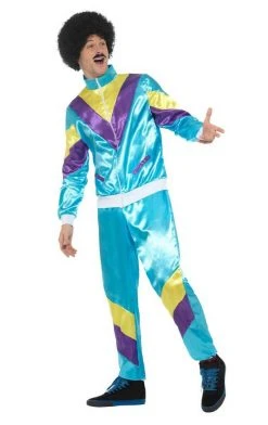 Smiffys Mens 80s Fashion Shellsuit Costume Novelty