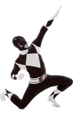 Body Republic Adult Black Power Ranger Morphsuit Costume