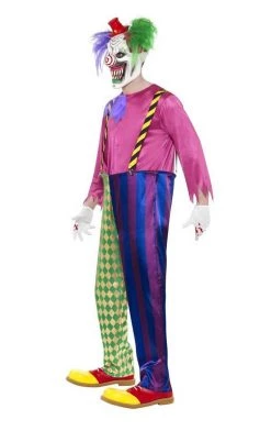 Smiffys Circus Mens Colourful Killer Clown Costume