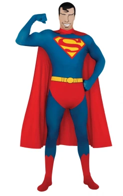 Rubies Adult Second Skin Superman Costume