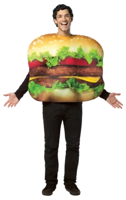 Rasta Imposta Food & Drink Adult Double Cheeseburger Costume