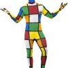 Smiffys Rubiks Cube Second Skin Costume 1980's