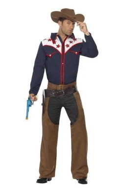 Smiffys Mens Rodeo Cowboy Costume American / USA