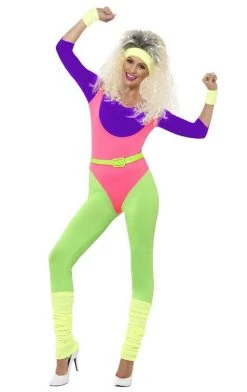 Smiffys Womens 80s Work Out Costume Novelty