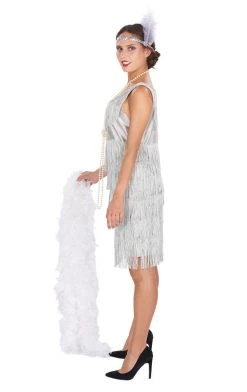 Orion Costumes Womens 1920s Silver Flapper Costume