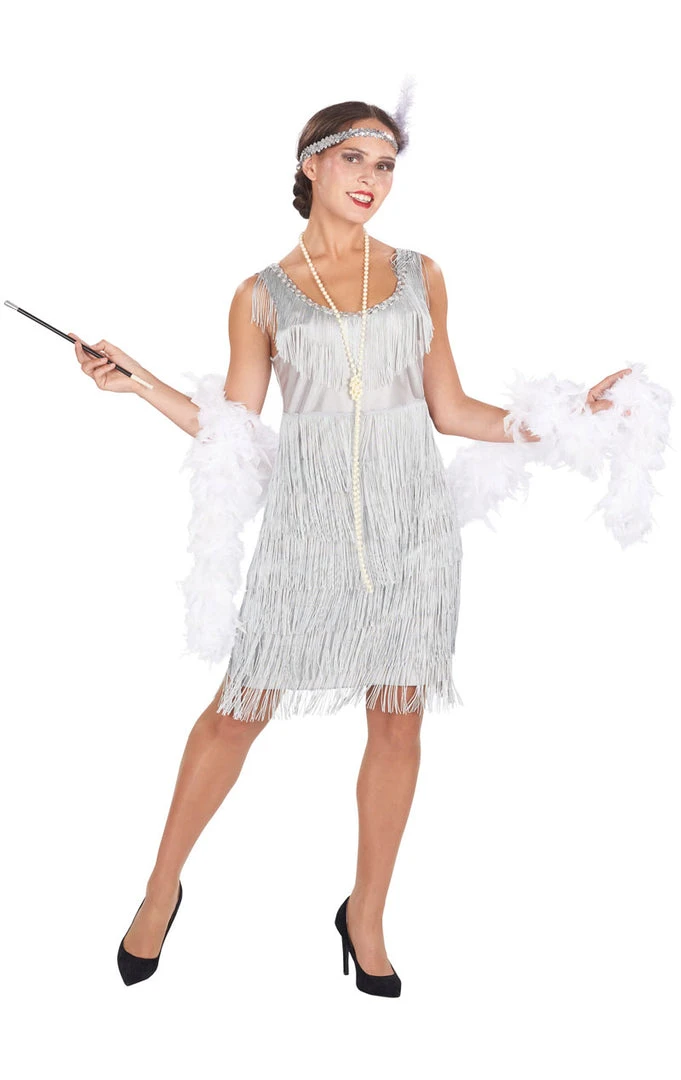 Orion Costumes Womens 1920s Silver Flapper Costume 3 Orion Costumes Womens 1920s Silver Flapper Costume