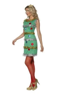 Smiffys Womens Christmas Tree Dress Costume