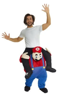 Body Republic Adult Red Plumber Piggyback Costume Cosplay & Comic Con