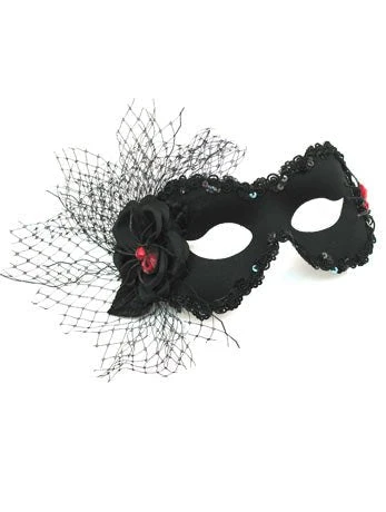 Generic Masquerade Ball Black Masquerade Facepiece 3 Generic Masquerade Ball Black Masquerade Facepiece