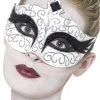Smiffys Black Swan Facepiece Masquerade Ball