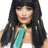 Smiffys Egyptian Cleopatra Black Wig With Braids