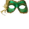 Generic Green And Gold Masquerade Mask 2 Generic Green And Gold Masquerade Mask