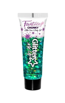 PaintGlow Aliens Green Iridescent Chunky Glitter Gel